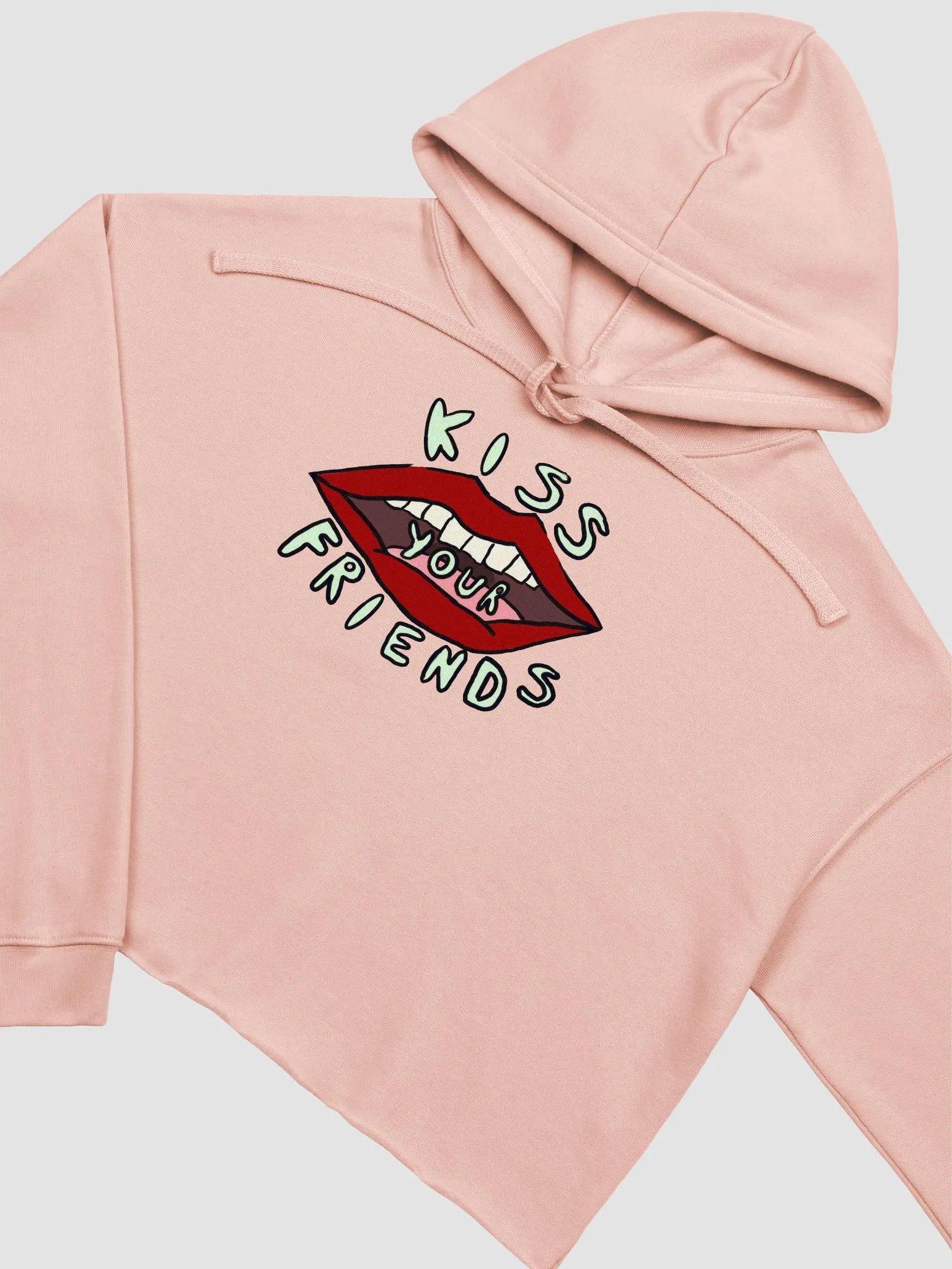 Kiss Your Friends Cropped Hoodie product image (3)
