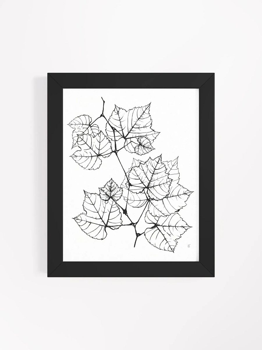 Botanical Bliss Framed Poster - Grape Leaves Elegant product image (12)