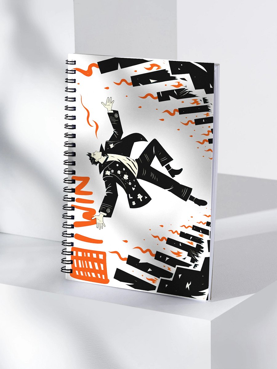 I Win Flame Art Print – Bold Triumphant Spiral Notebook product image (4)