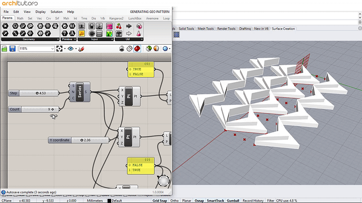 Parametric Geometrical pattern Design Grasshopper Rhino Files Download product image (2)