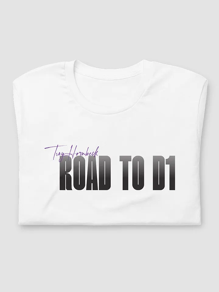 Troy Hornbeck - ROAD TO D1 - White T-shirt with PURPLE product image (2)