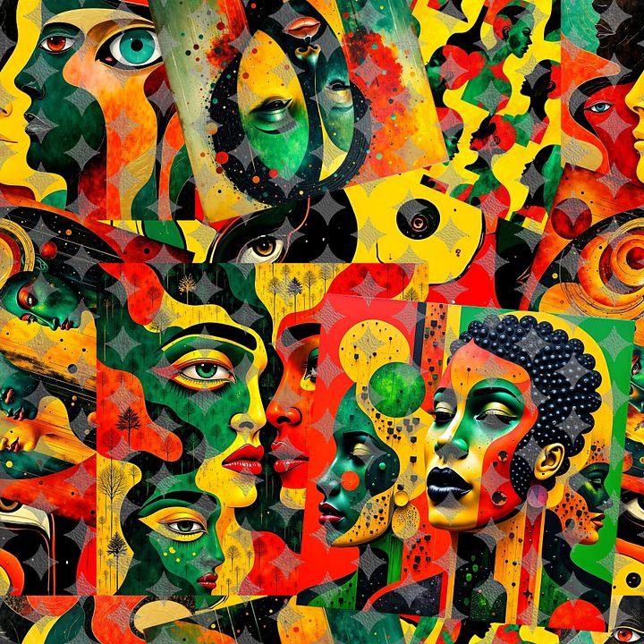 Face and Culture Seamless Pattern product image (1)