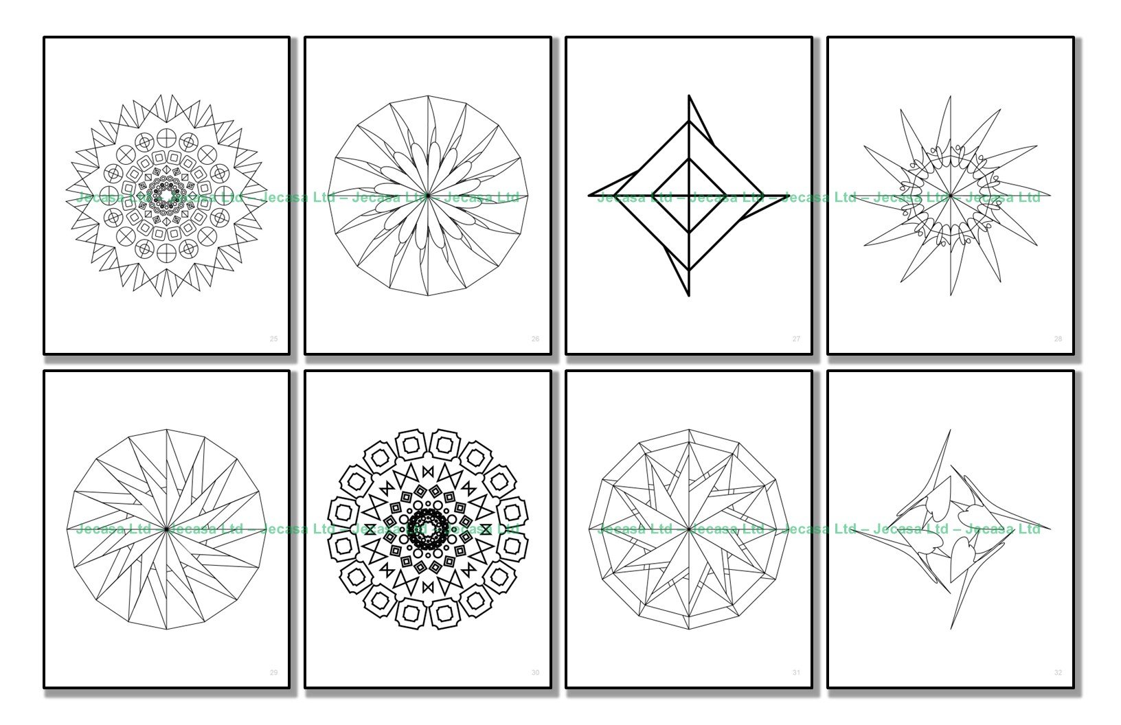 100 Geometric Mandala Coloring Pages | PDF | Digital File | Series GM2025 Vol. 12 product image (6)