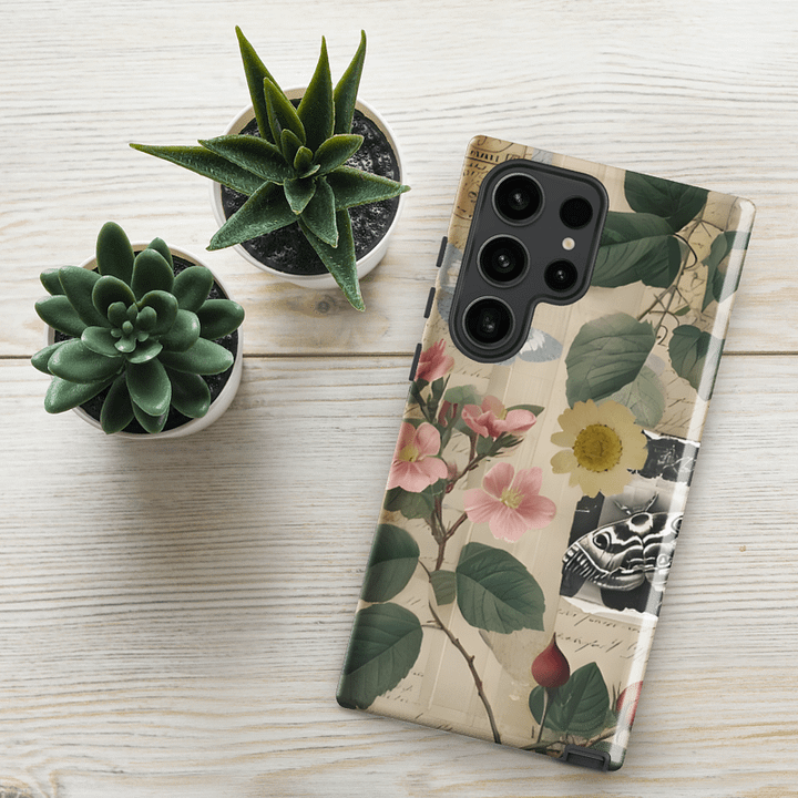 Vintage Botanical Collage Samsung® Tough Case Botanical Collage iPhone Tough Case, Tough Phone Cover, Artistic Phone Protector For Samsung Phones product image (227)