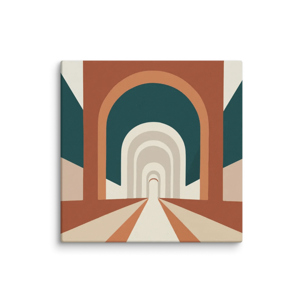 Serene Symmetry: Modern Architectural Tunnel Wall Art Print product image (27)