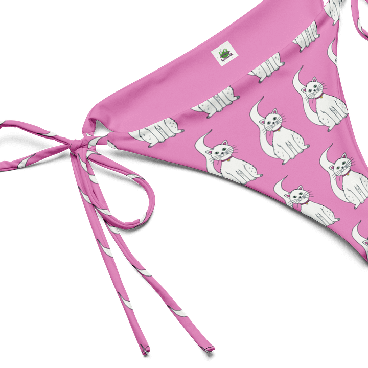 White Cat (art by Dina R.) akril painting picture - String Bikini Bottom product image (2)