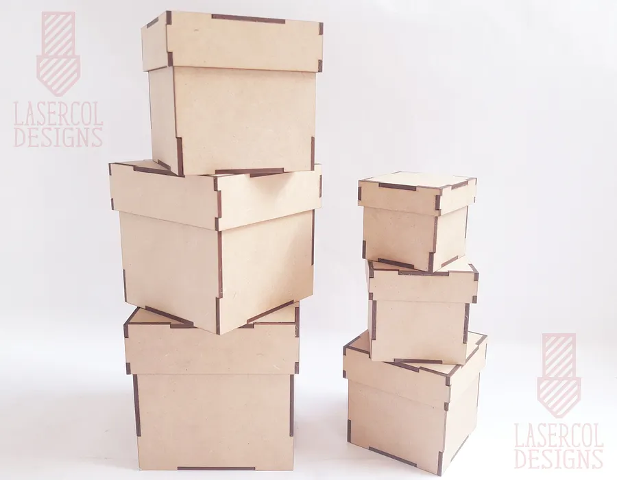 Boxes Bundle (Set 1, 2) - Laser Cut Files product image (5)