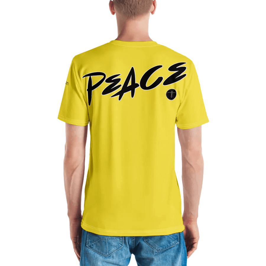 Love & Peace - Yellow - Crew Neck T-Shirt product image (2)