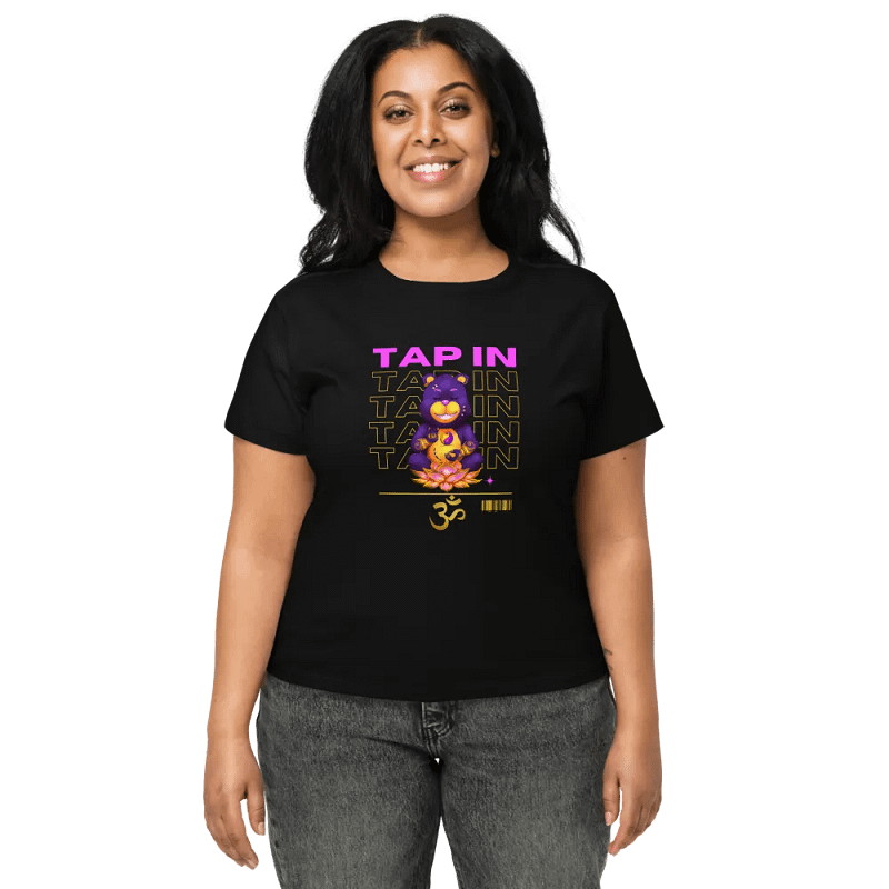 Zen Bear Meditation High-Waisted Tee