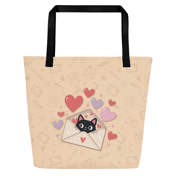 Feline Valentine Envelope - Tote Bag with Pocket product image (1)