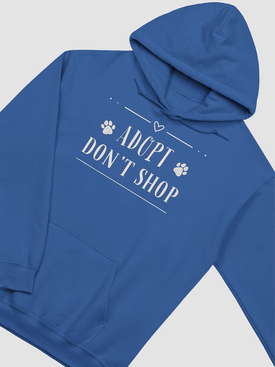 Adopt Don't Shop, off-white letters on Gildan 18500 Hoodie product image (3)