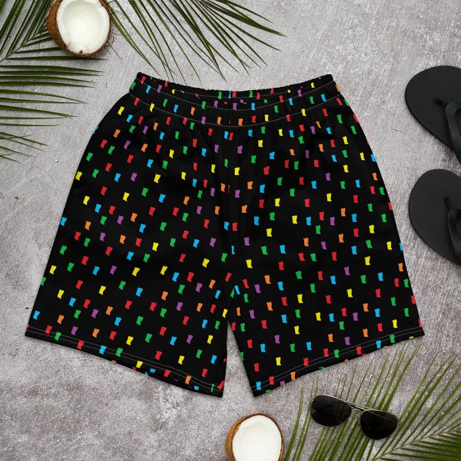 Confetti All-Over Print Athletic Long Shorts product image (10)