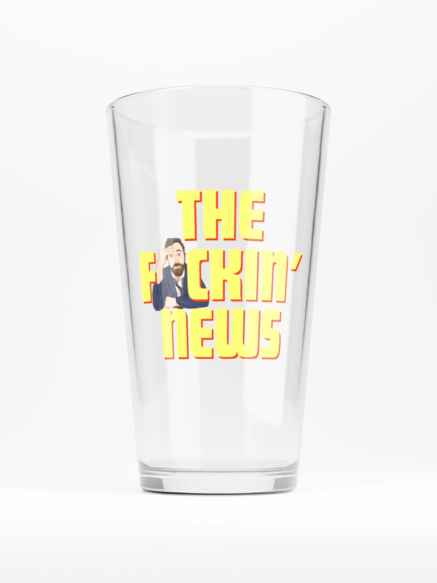 The F*ckin' News Kellerman Pint Glass product image (1)
