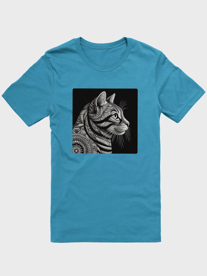 Geometric Feline Profile T-Shirt product image (1)