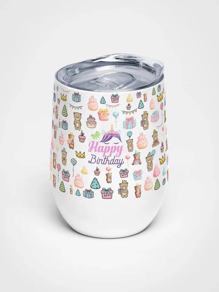 Festive Birthday Wine Tumbler product image (1)