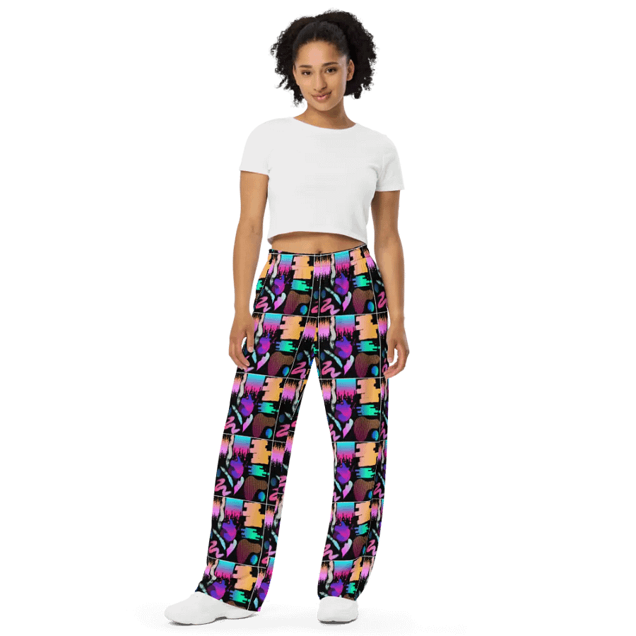 90's Pattern Unisex Wide Leg Pants | 90's Pattern Pants | 1990s Pattern product image (9)
