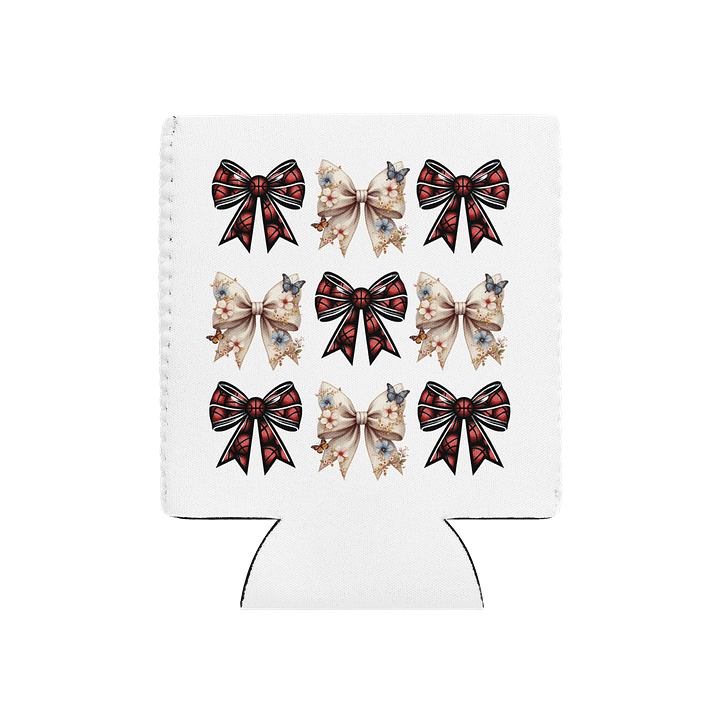 Spring Bow Basketball Grid Can Cooler product image (2)