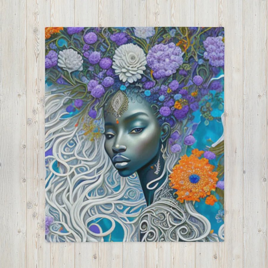 Blue Goddess Cosy Fleece Blanket product image (4)