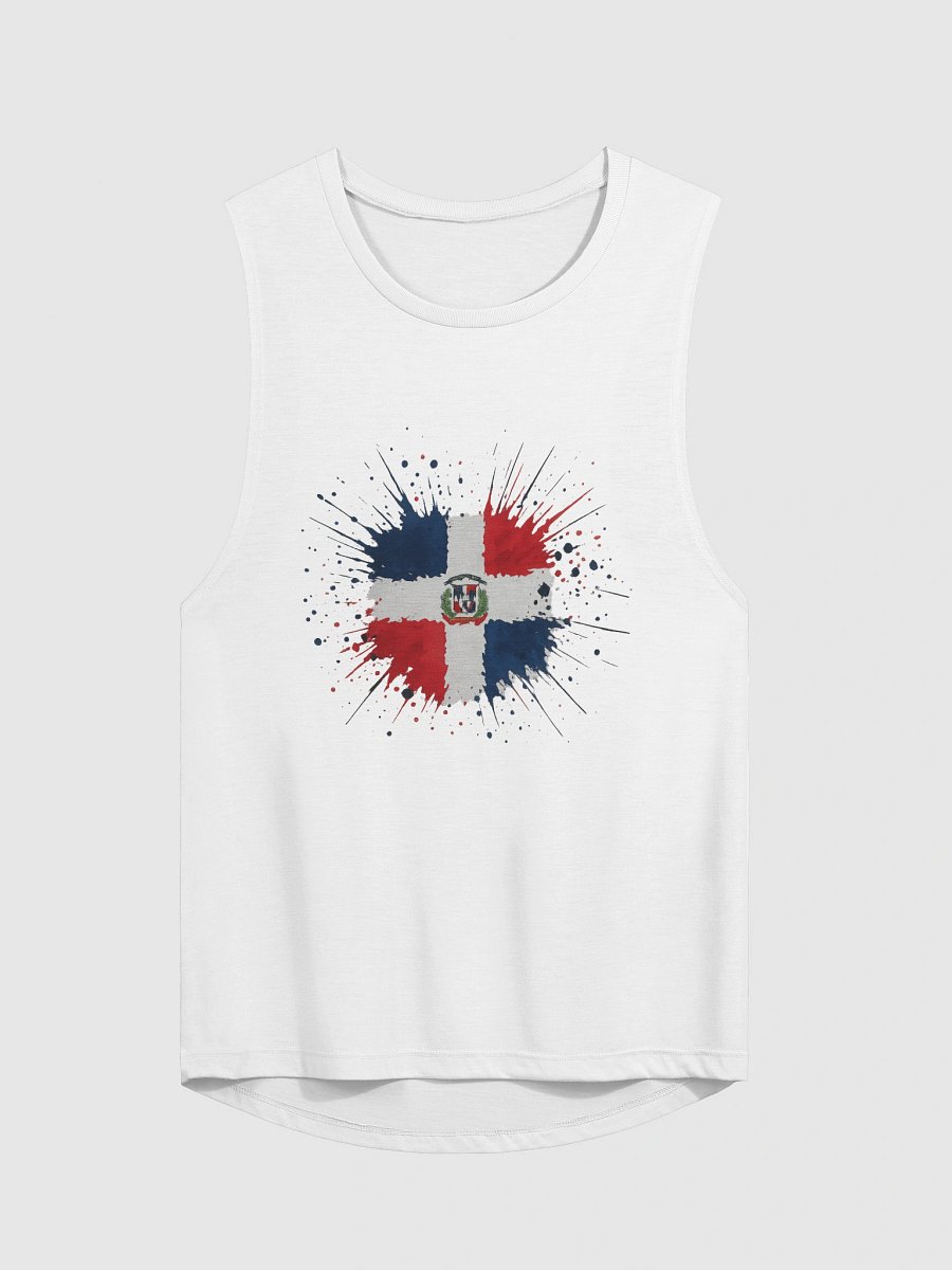 Dominican Republic Flag Splatter Art Women's Muscle Tank product image (1)