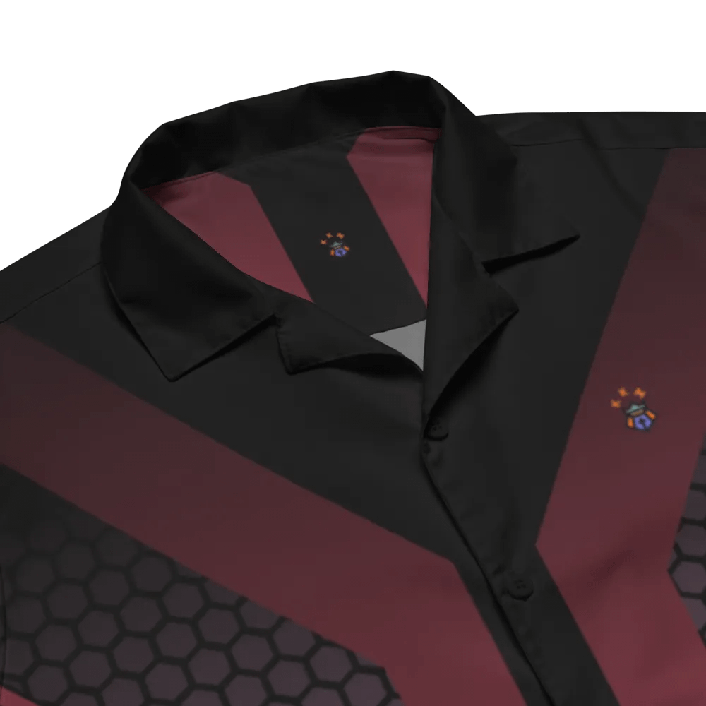 Black and Purple Blessed by God Button-up Shirt product image (3)