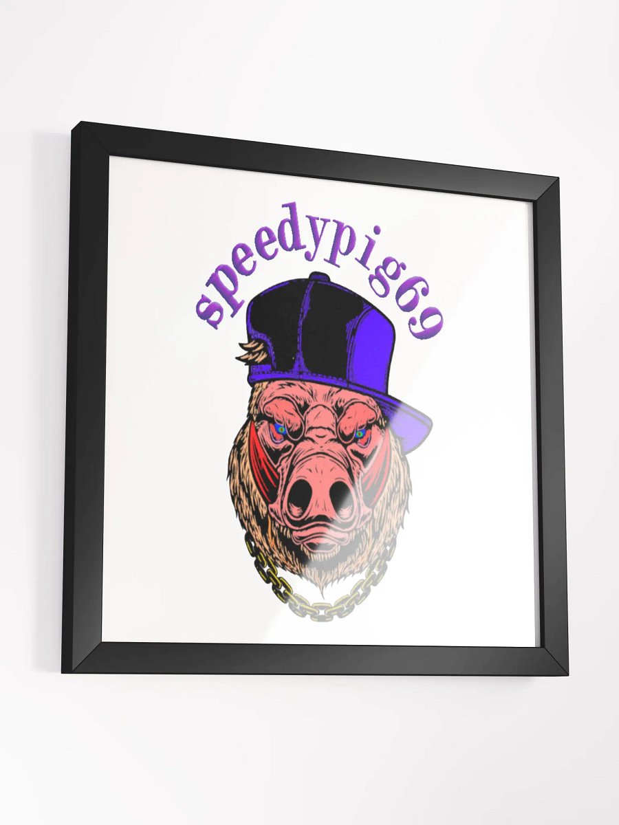Speedy Steed Stylized Pig Head Framed Poster product image (3)