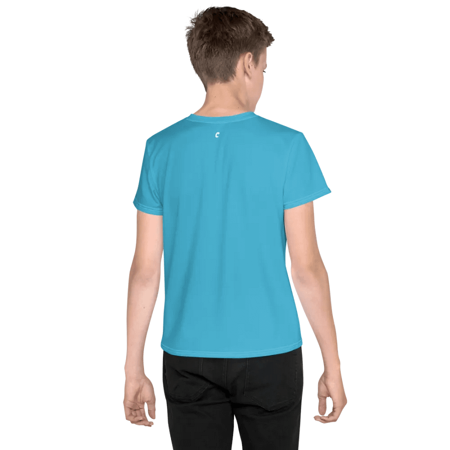 Blue Kids Crew Neck T-Shirt product image (2)