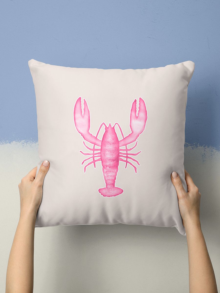 Beige Pink Lobster Pillow case/Beige Pink Hummer Kissenhülle product image (6)