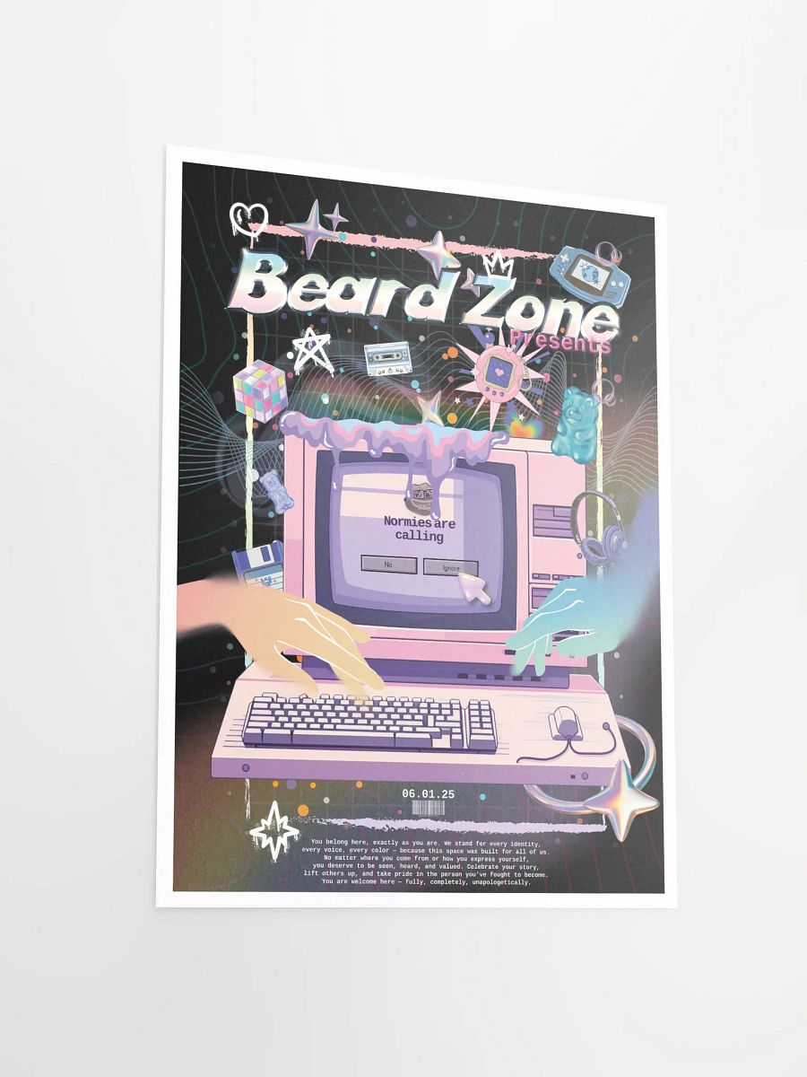 Beard Zone 90s Pride Collector’s Print product image (3)
