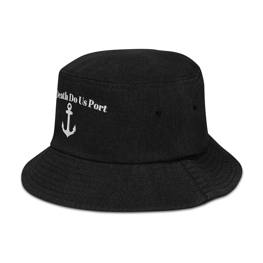 Til Death Do Us Port Embroidered Denim Bucket Hat product image (4)