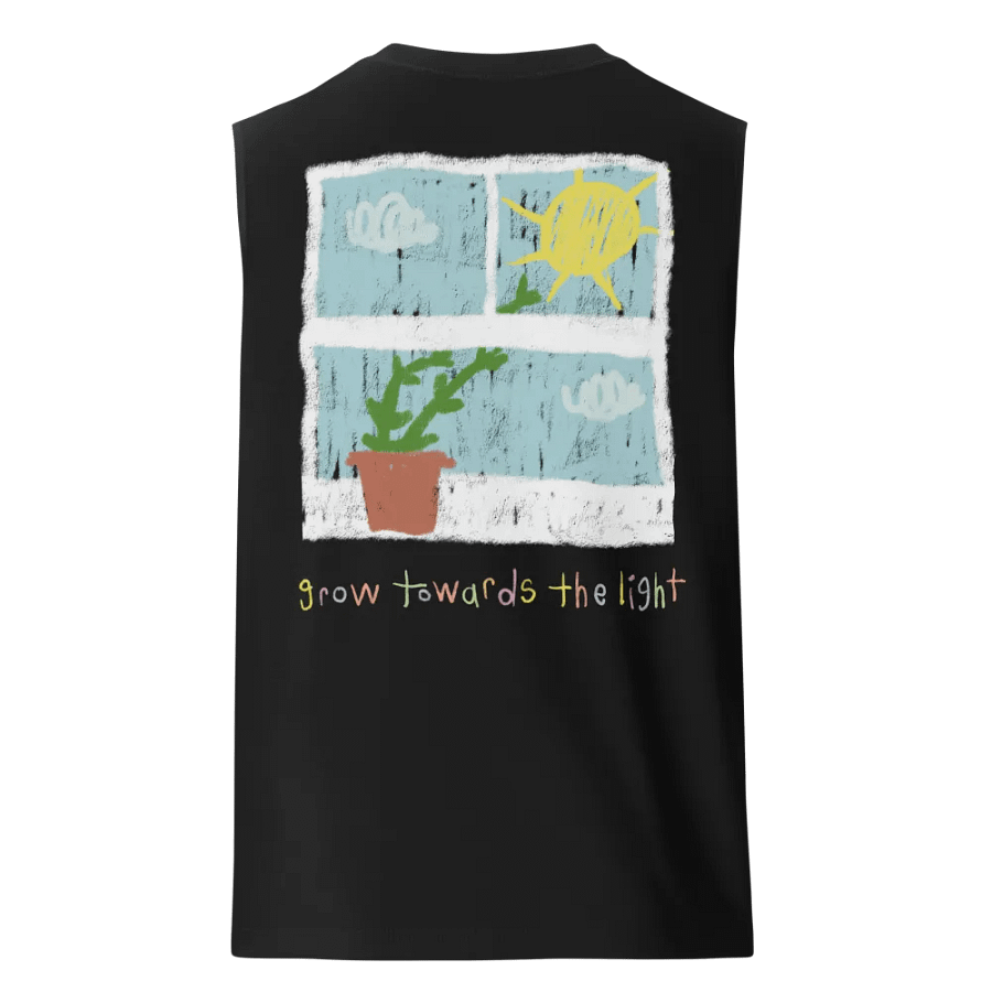 grow towards the light muscle tee :) product image (2)