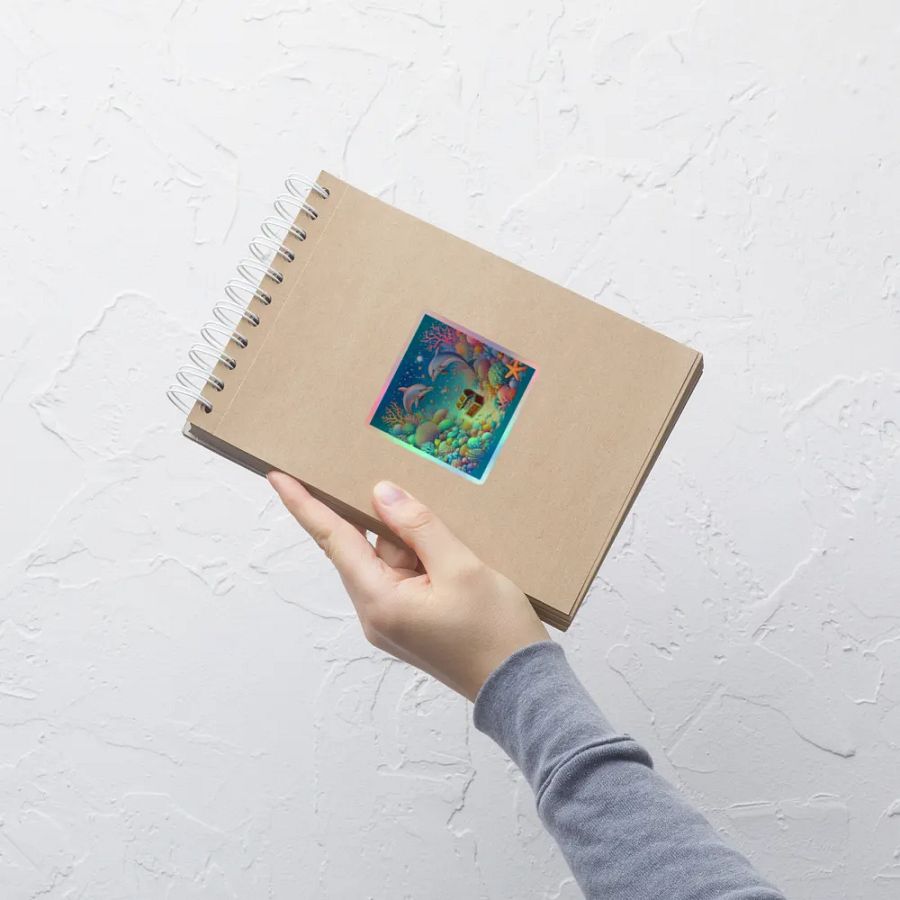 Enchanting Dolphin Reef Holographic Sticker Sheet product image (7)