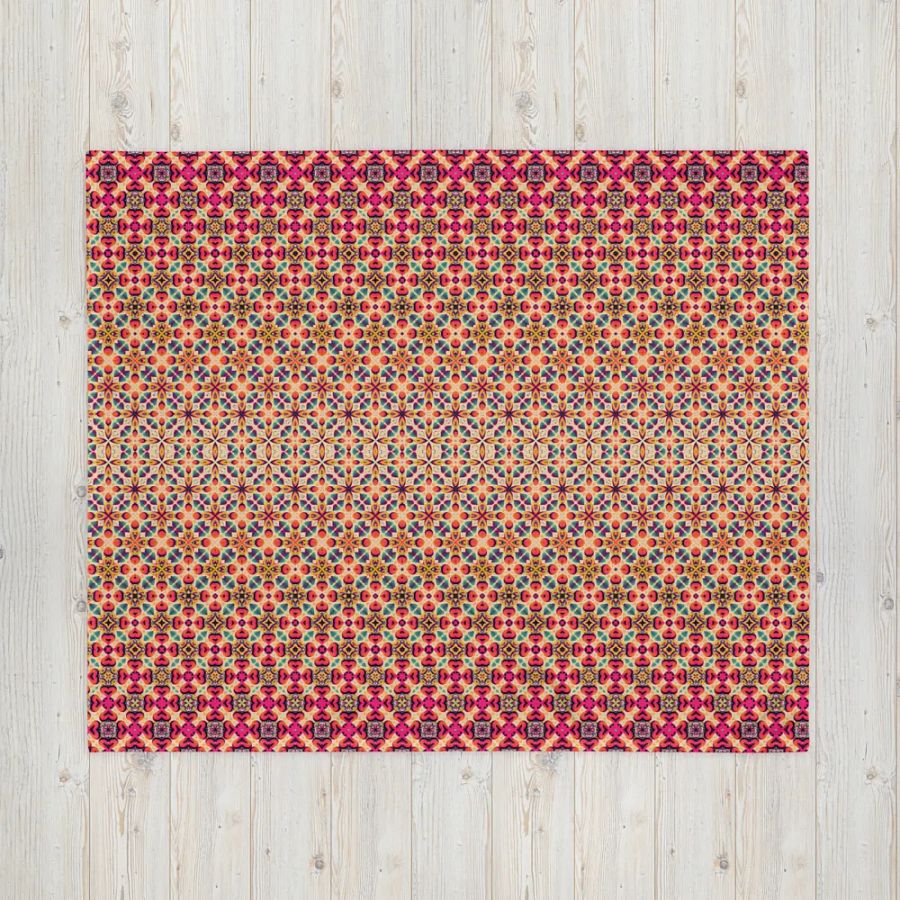 Romantic Intertwined Hearts & Flowers Throw Blanket product image (5)