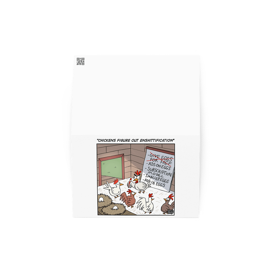 "Chickens figure out enshittification" card product image (4)