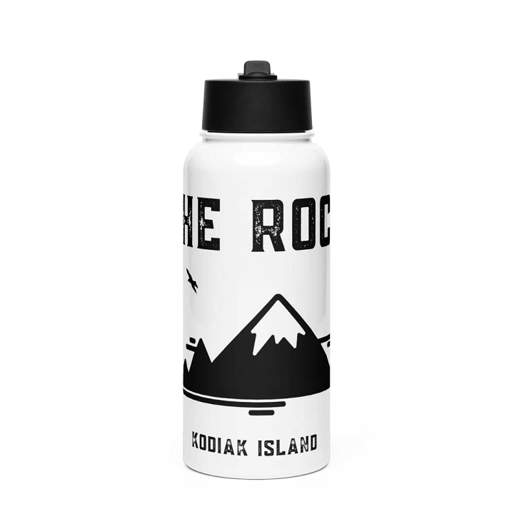 The Rock Stainless Steel Water Bottle (Black) product image (1)