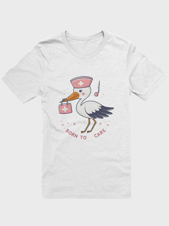 Born to Care Nurse Stork T-Shirt product image (2)