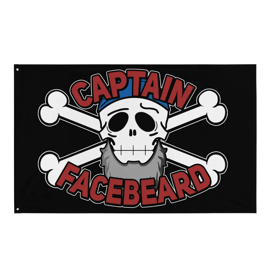 Skull X Bones Flag /w Text product image (1)