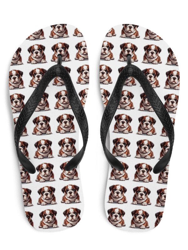 Bulldog Puppies Flip Flops product image (1)
