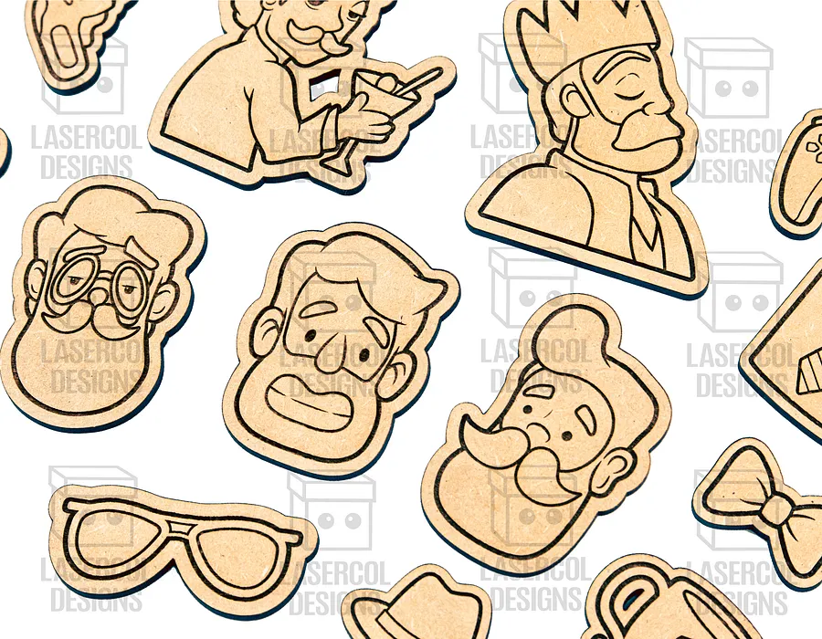 Father's Day Paint Kit DIY Cut Outs Set 2 - Laser Cut Files product image (7)