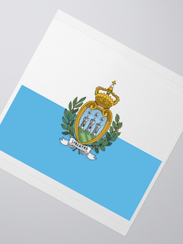 San Marino Flag Sticker - Durable Vinyl for Indoor Use - Multiple Sizes product image (6)
