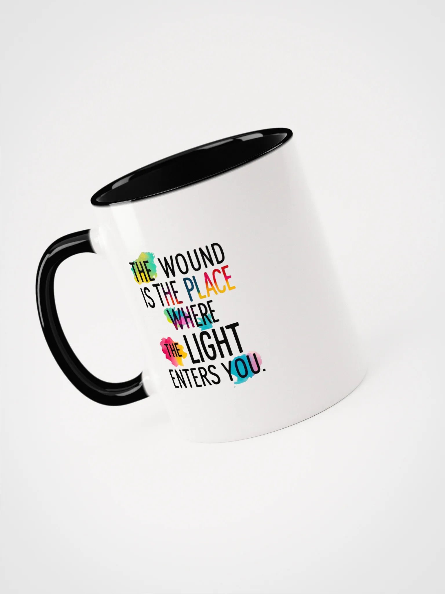 The wound is the place where the Light enters you - Ceramic Mug with Color Inside product image (3)