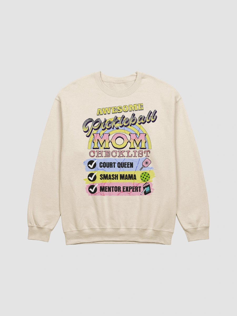 Awesome Pickleball Mom Checklist Crewneck Sweatshirt product image (21)