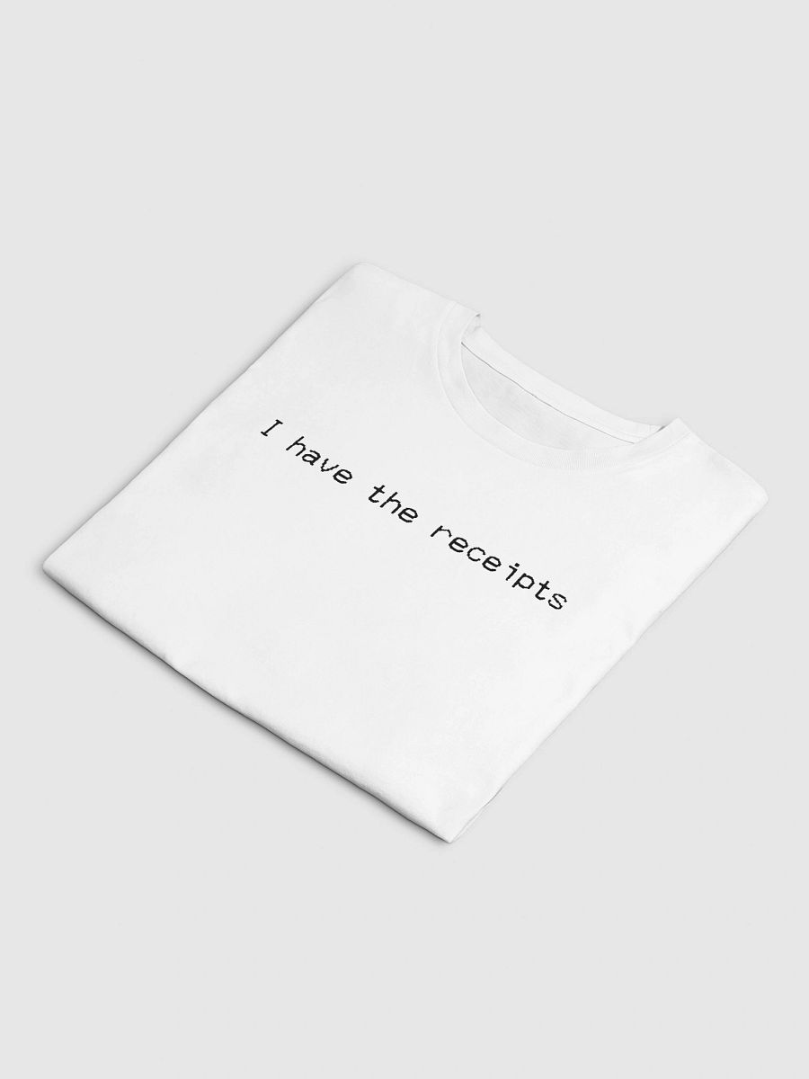 I have the receipts. white/black, crop tee product image (4)