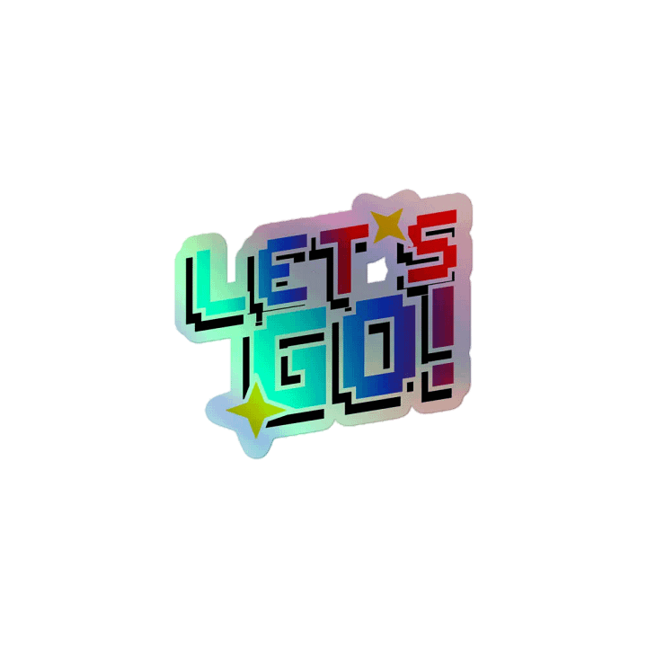 Let's Go Emote Holo Sticker product image (1)