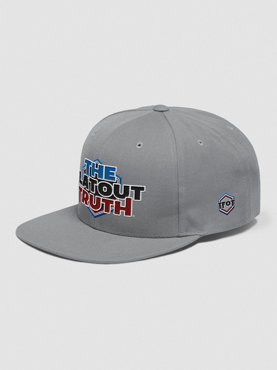TFOT Embroidered Bold Blue Hex Flat Snapback Hat product image (29)