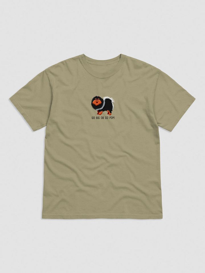 Go Big or Go Pom T-Shirt(Embroidered) of a Pomeranian(Black & Tan) product image (9)