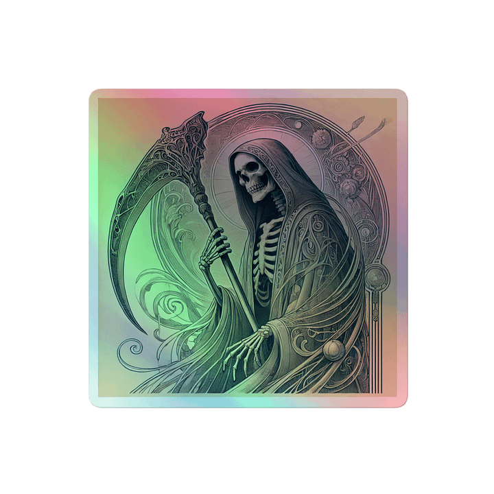 Art Nouveau Grim Reaper Vinyl Sticker – Elegant Gothic Décor product image (2)