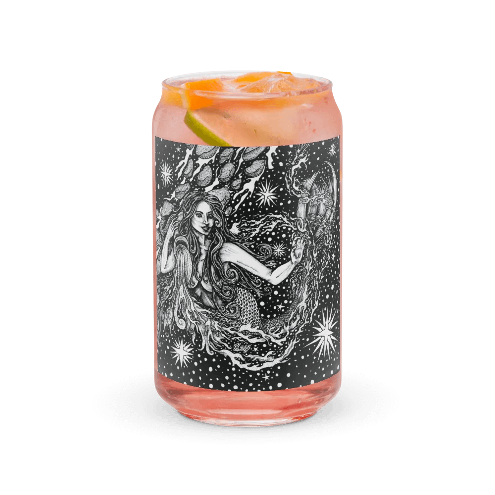 Aquarius Zodiac Can-Shaped Glass product image (3)