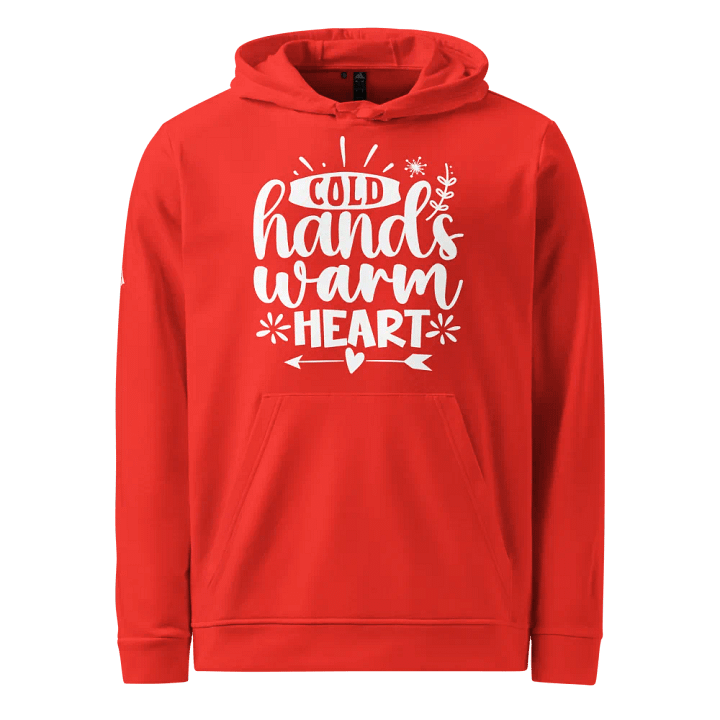 Adidas A432 Fleece Hoodie COLD HANDS WARMHEART. product image (8)