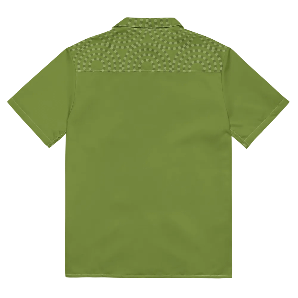 Optical Sun Icon / MO Hawaiian Shirt /| Olive product image (11)