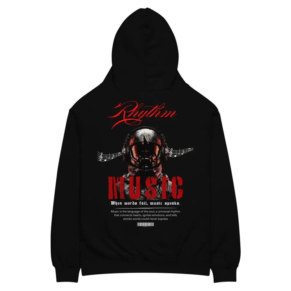 Rhythmic Flow Unisex Oversized Hoodie product image (1)